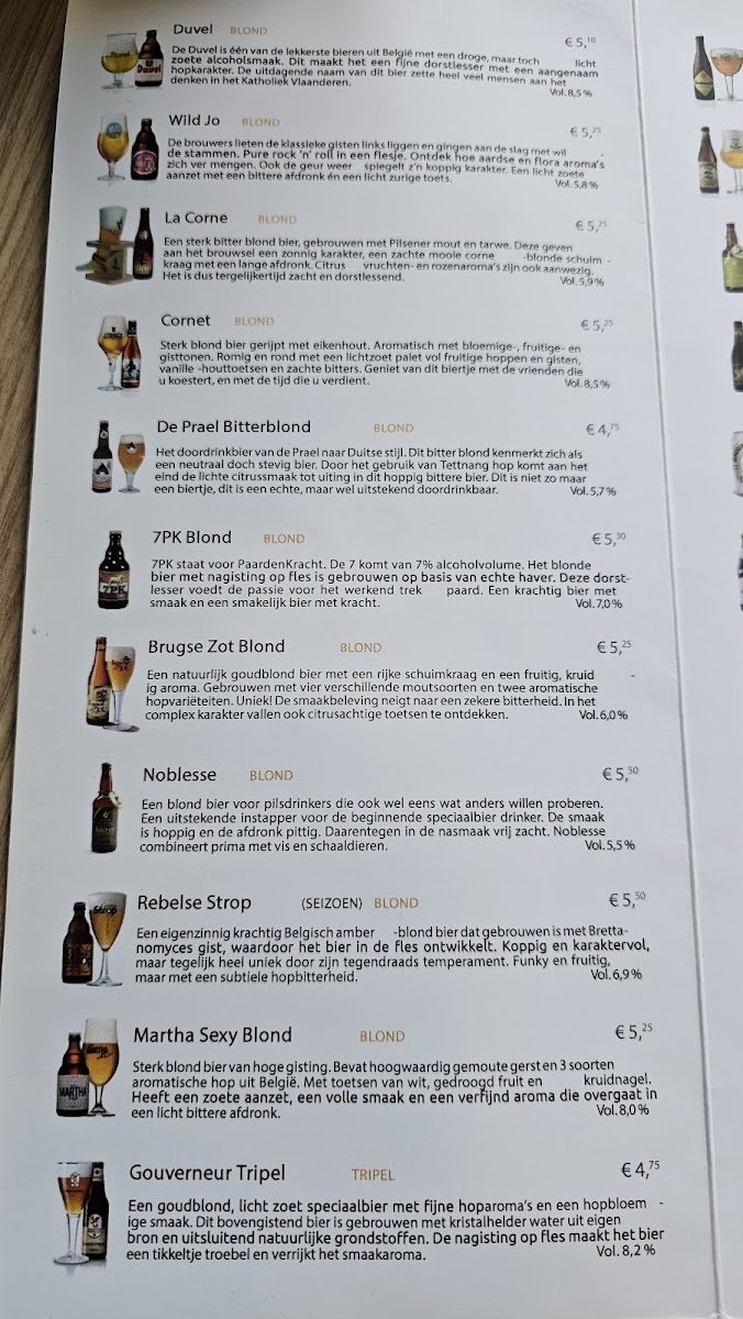 Menu Restaurant / Café De Kleine Winst-1