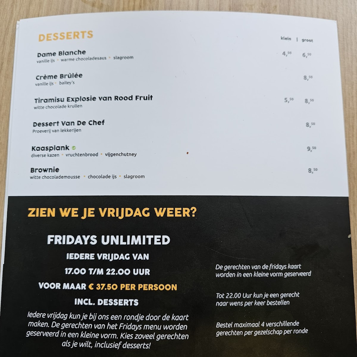 Menu Restaurant / Café De Kleine Winst-7